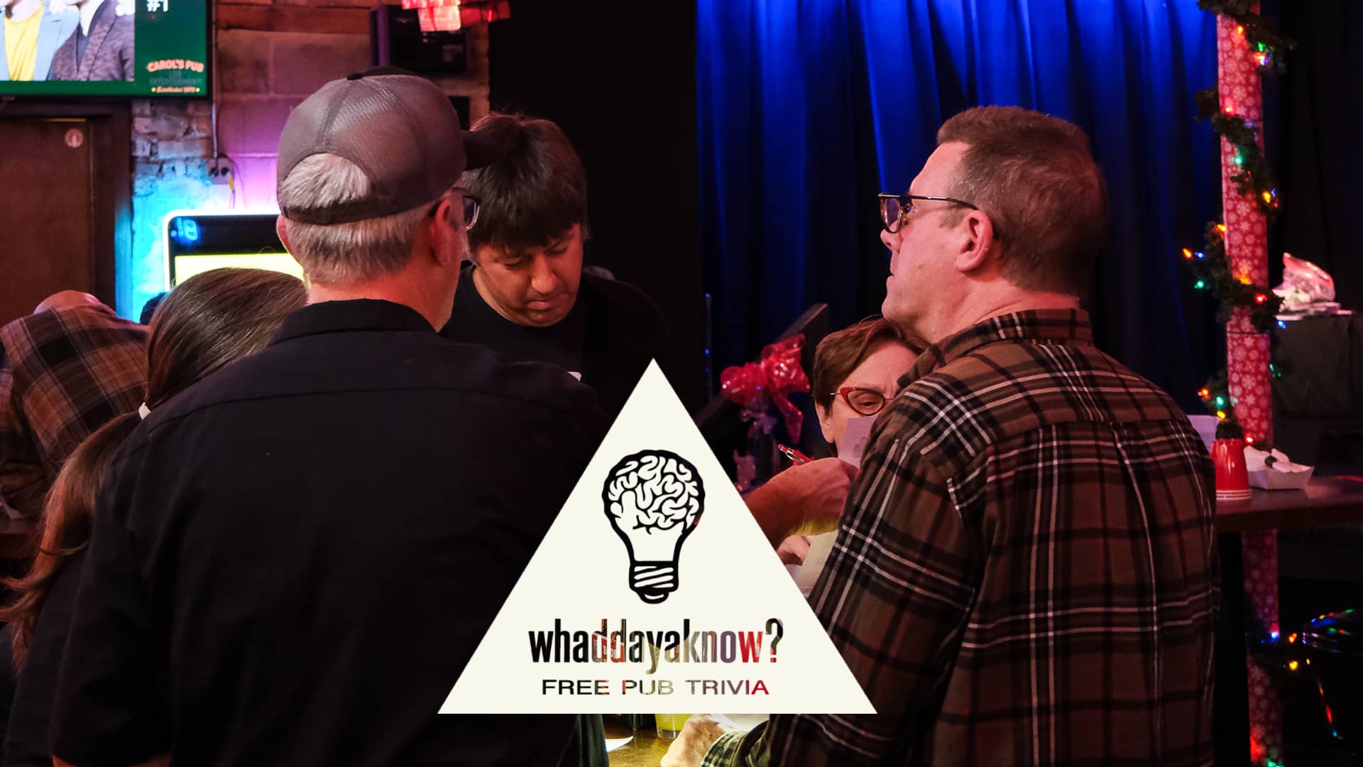 Promotional image for Whaddayaknow Trivia on October 8, 2025, at Carol's Pub