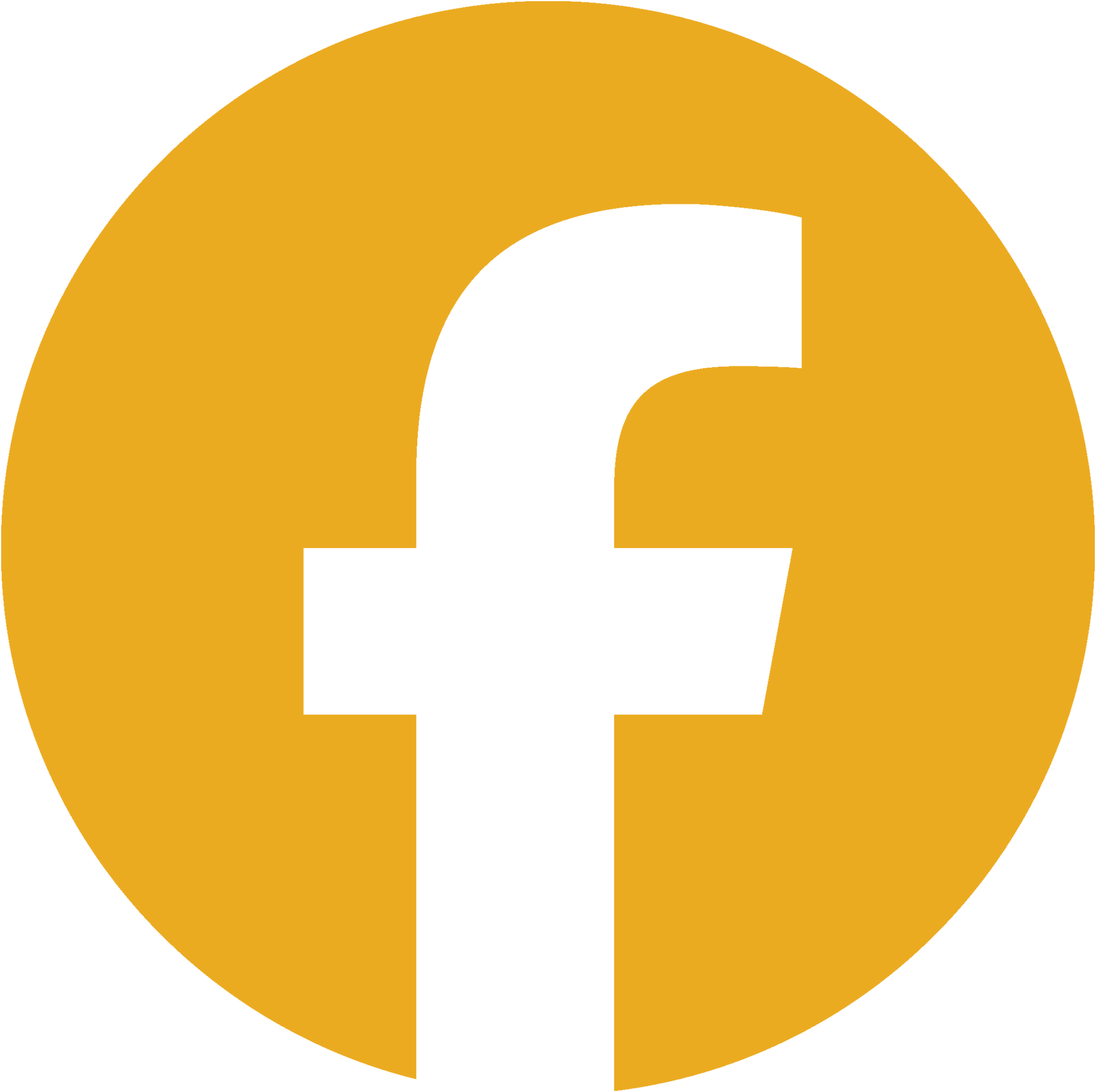 Facebook logo in gold